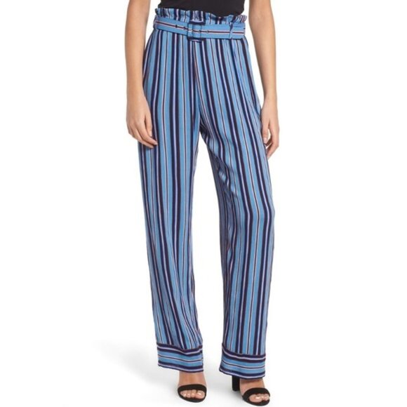 Band of Gypsies Pants - Band of Gypsies Blake Stripe‎ Paperbag High Waist Pants